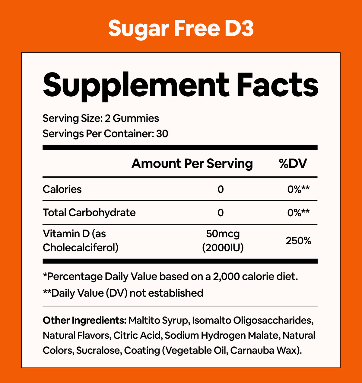 Vitamin D3 Sugar Free