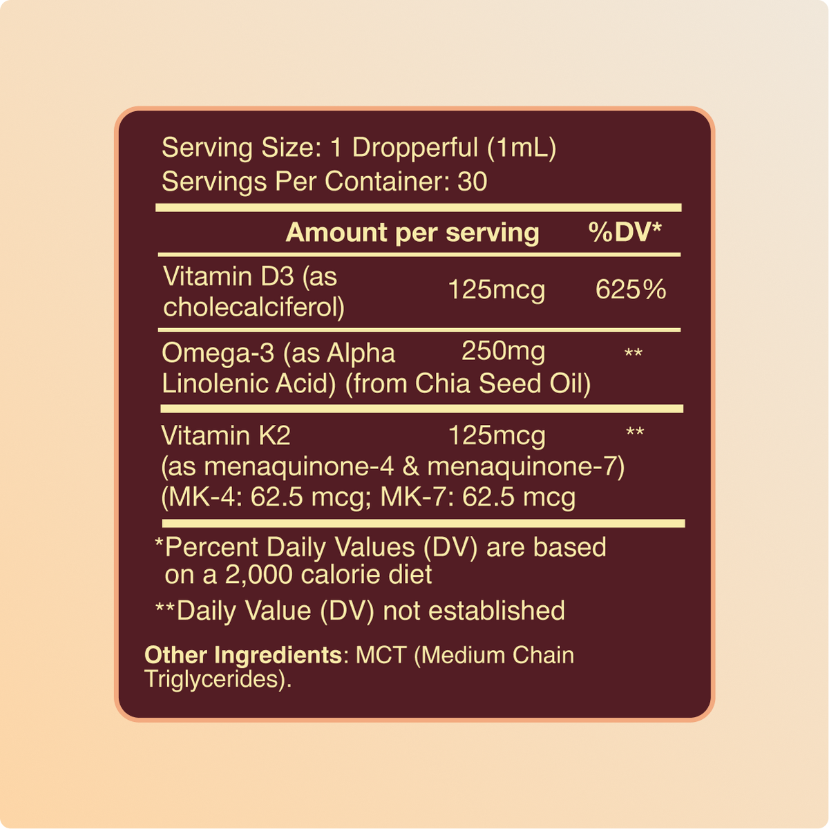 Vitamin D3 + K2 Drops