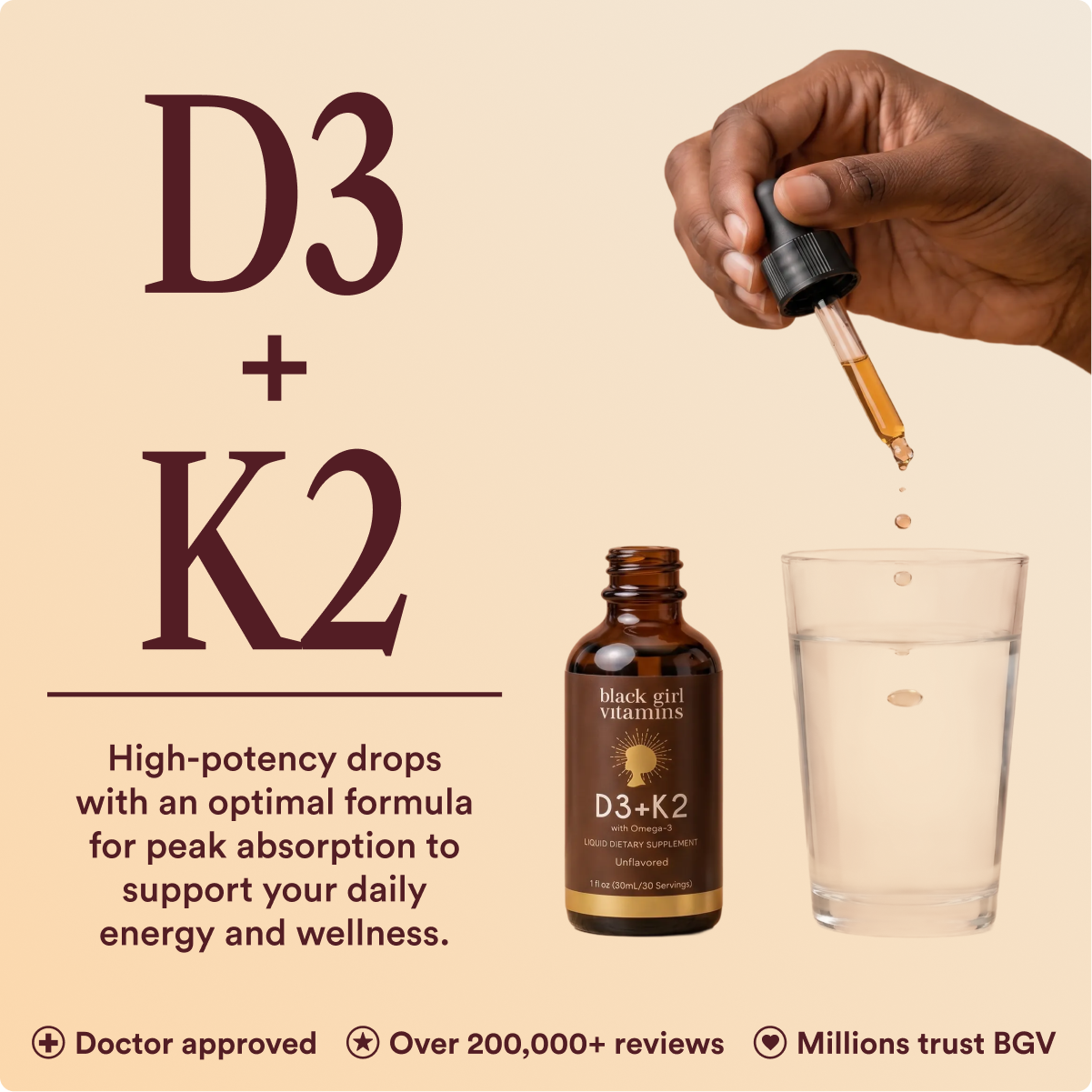 Vitamin D3 + K2 Drops
